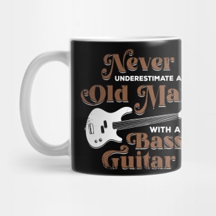 Old Man Bass Player Guitar Musician Bassist Gift Mug